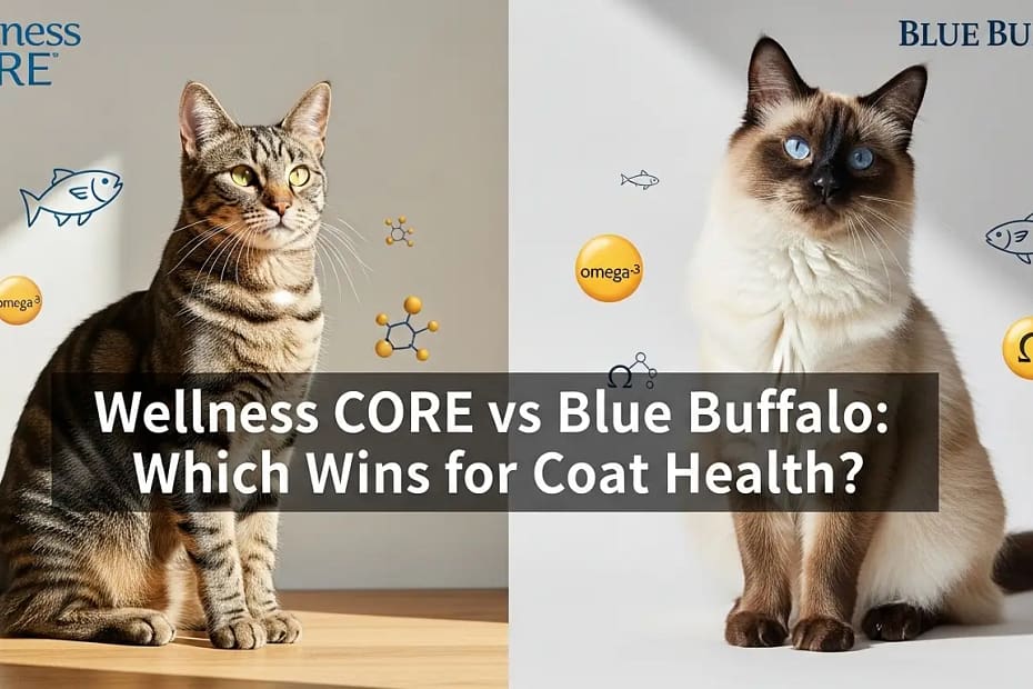 How does Wellness CORE compare to Blue Buffalo for skin and coat health? 5 wellness core skin & coat health